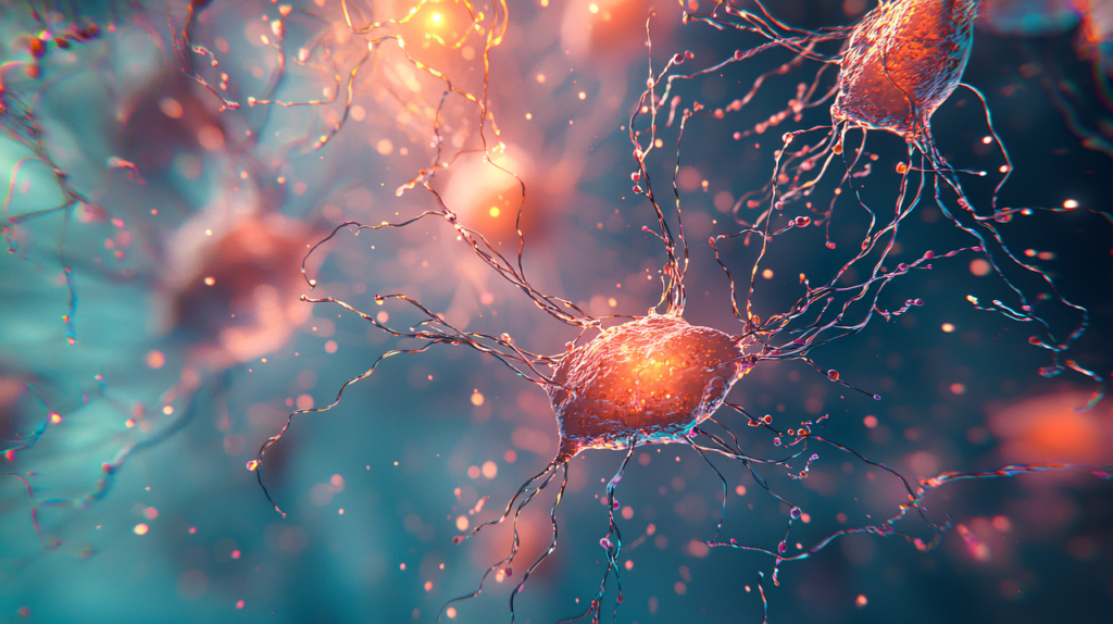 neural, network, glowing, vibrant, connections, nodes, synapses, biology, intricate, science, light, dynamic, energy, brain, system, structure, technology, luminous, web, communication, complex, electron, retinal, ganglion, ai generated